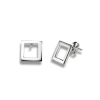 Earrings Silver 925 - Delicate Square Silhouette | Colibri Art