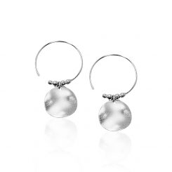 Earrings Silver 925 - Novel circles matte | www.colibriart.co.uk