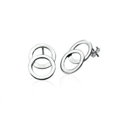 Earrings Silver 925 - Overlapped Rings | Colibri Art