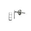 Earrings Silver 925 – Line Block | Colibri Art