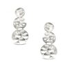Earrings Silver 925 - Hammered Discs Matte | Colibri Art