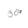Earrings Silver 925 – Unequal Circles Matte | Colibri Art