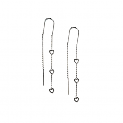 Earrings Silver 925 - Delicate Hearts | Colibri Art