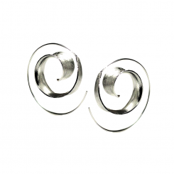 Earrings Silver 925 - Modern Spiral Matte | Colibri Art