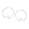 Earrings Silver 925 - Torn Leaf Ring Matte | Colibri Art
