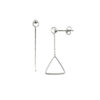 Earrings Silver 925 – Triangle and Bar | Colibri Art