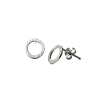 Earrings Silver 925 - Delicate Ring Brushed Matte | Colibri Art