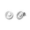 Earrings Silver 925 - Intersected Glossy Circles | Colibri Art