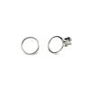 Earrings Silver 925 – Smooth Ring Silhouette | Colibri Art