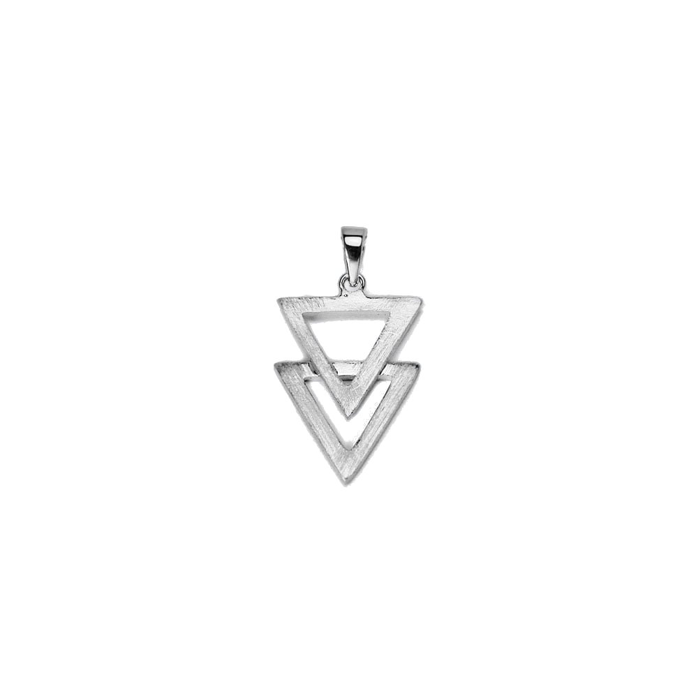 Pendant Silver 925 – Intersecting Triangles Brushed Matte | Colibri Art