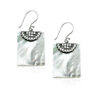 Earrings Silver 925 – Square Pearl | Colibri Art