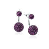Earrings Silver 925 – Purple Cubic Zirconia | Colibri Art