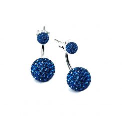 Earrings Silver 925 – Blue Cubic Zirconia | Colibri Art
