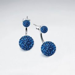 Earrings Silver 925 – Blue Cubic Zirconia | Colibri Art