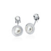 Earrings Silver 925 – Pearl and Zirconium | Colibri Art