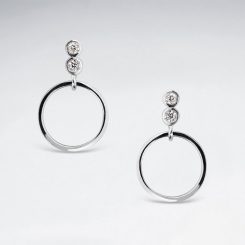 Earrings Silver 925 - Circle Drop | Colibri Art