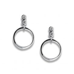 Earrings Silver 925 - Circle Drop | Colibri Art