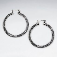 Earrings Silver 925 – Vintage Graduated Texture | Colibri Art
