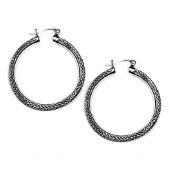 Earrings Silver 925 – Vintage Graduated Texture | Colibri Art