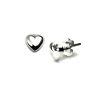 Earrings Silver 925 - Full heart | Colibri Art
