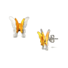 Earrings Silver 925 – Butterflies Silver & Gold Plated Matte | Colibri Art
