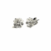 Earrings Silver 925 - 8 Petals Flower Matte | Colibri Art