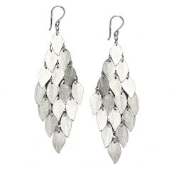 Earrings Silver 925 – Falling drops matte | Colibri Art