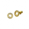 Earrings Silver 925 – Openwork Circle Filigree Gold Plated | Colibri Art