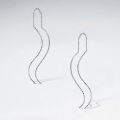 Earrings Silver 925 - Wavy Bars | Colibri Art