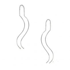 Earrings Silver 925 - Wavy Bars | Colibri Art