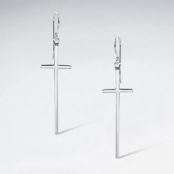 Earrings Silver 925 - Cross Dangles | Colibri Art