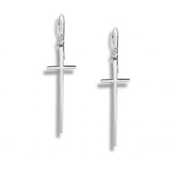 Earrings Silver 925 - Cross Dangles | Colibri Art