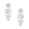 Earrings Silver 925 – Geometric drops matte | Colibri Art