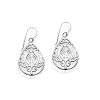 Earrings Silver 925 – Lotus Teardrop | www.colibriart.co.uk