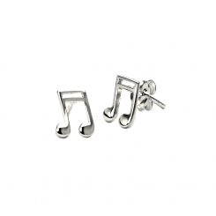 Earrings Silver 925 – Musical Note | www.colibriart.co.uk