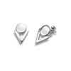 Earrings Silver 925 – Triangle Overlaid Disc | Colibri Art