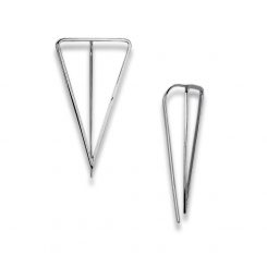 Earrings Silver 925 – Triangle Silhouette Matte | Colibri Art