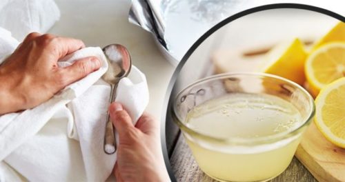 Lemon juice mixed with olive oil can be very efficient to clean silver